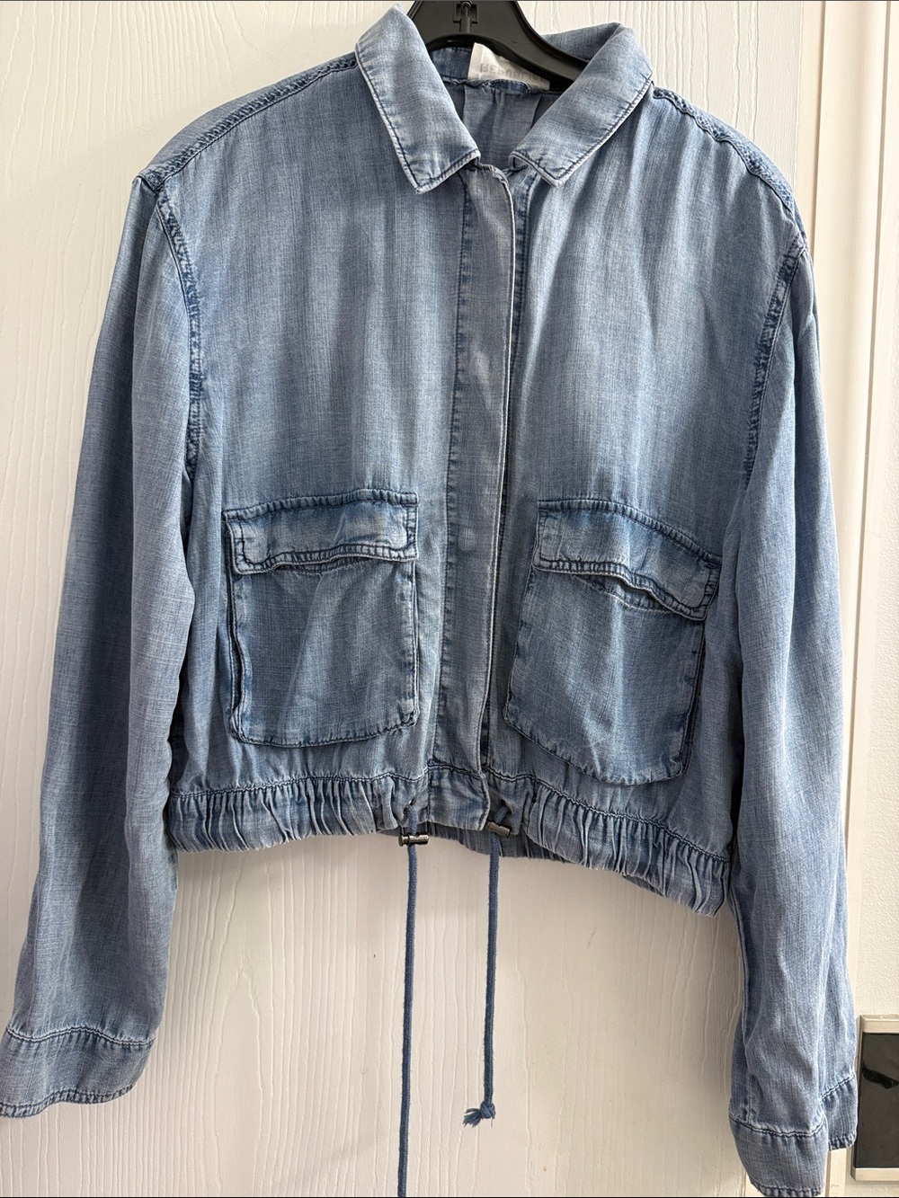 NWOT! Tencil Light Blue Denim Drawstring Jacket